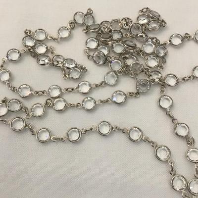 Gorgeous, vintage Swarovski crystal caged, silver, toned, elegant, beautiful necklace