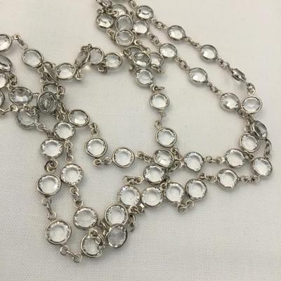 Gorgeous, vintage Swarovski crystal caged, silver, toned, elegant, beautiful necklace