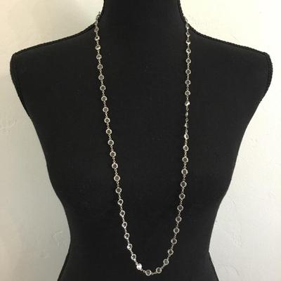 Gorgeous, vintage Swarovski crystal caged, silver, toned, elegant, beautiful necklace