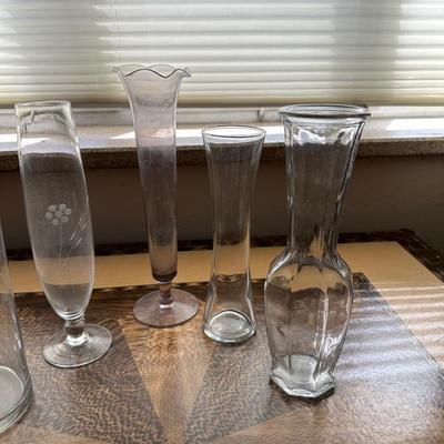 5 GLASS VASES