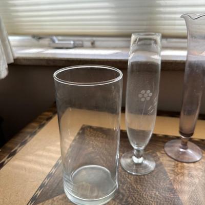 5 GLASS VASES