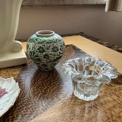 CORNUCOPIA PLANTER, BIRD VASE, VOTIVE CANDLE HOLDERS AND MORE