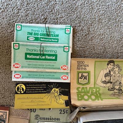 VINTAGE SCRAPBOOKS, PHOTO ALBUMS, STAMPED ENVELOPES, RIBBONS AND MORE