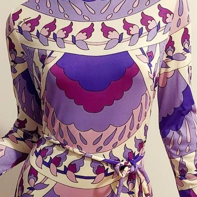Vtg 60s Rare Colin Glascoe London signed Psychedelic midi dress