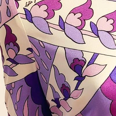 Vtg 60s Rare Colin Glascoe London signed Psychedelic midi dress
