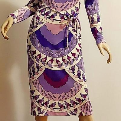 Vtg 60s Rare Colin Glascoe London signed Psychedelic midi dress