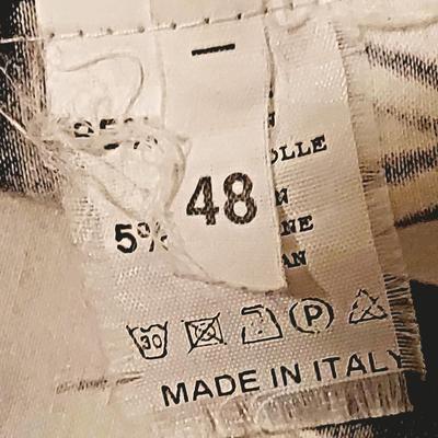 Vtg Pierre Cardin Paris watercolor painted dress Made in Italy Rhinestone Signed