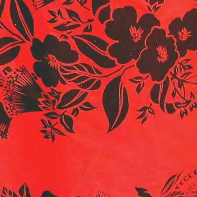 Vtg 1970s Lipstick Red, Cha Cha Hawaiian Maxi dress