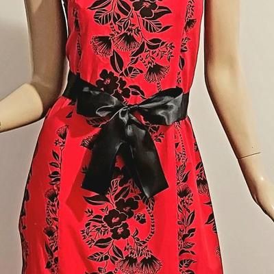 Vtg 1970s Lipstick Red, Cha Cha Hawaiian Maxi dress