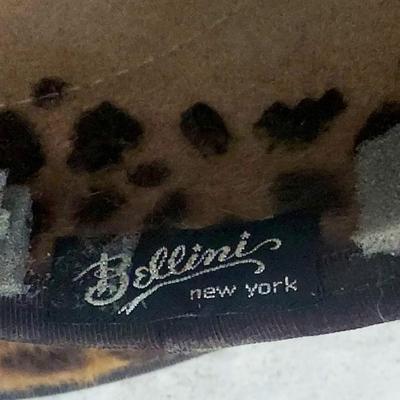 Vtg 1930 Leopard Fascinator Derby Hat w/Feathers