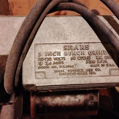 Sears Bench Grinder w/extra grinding wheel