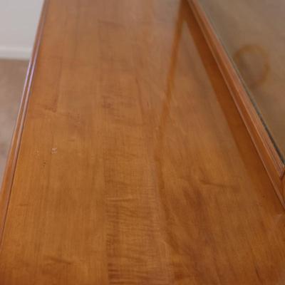 Vintage Solid Maple Mirrored Dresser