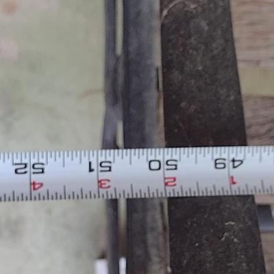 Cast Metal and Wood Bench- Approx 50 1/2" Long