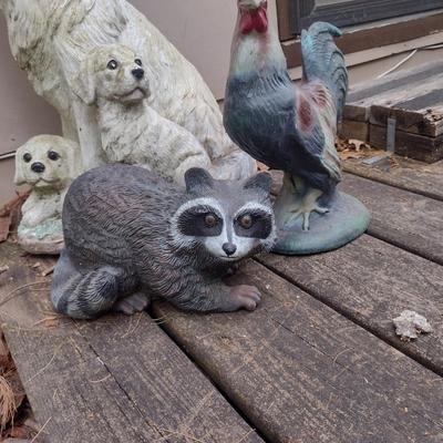 Collection of Plastic/Resin Garden Decor