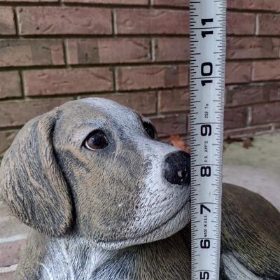 Painted Concrete Dog Design Patio/Yard Art