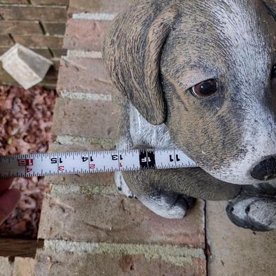 Painted Concrete Dog Design Patio/Yard Art