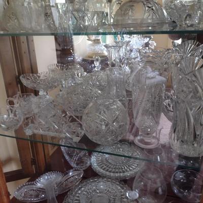 Large Collection of Glass/Crystal Serve Ware