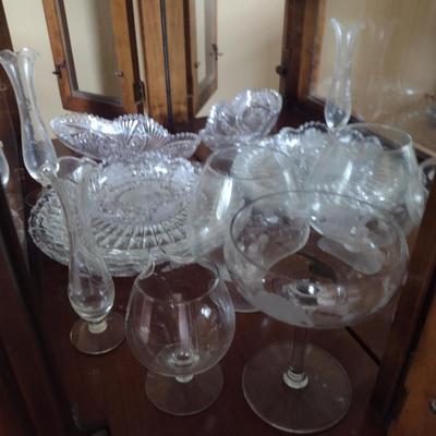 Large Collection of Glass/Crystal Serve Ware