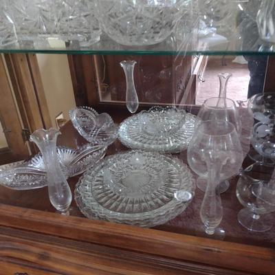 Large Collection of Glass/Crystal Serve Ware