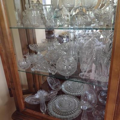 Large Collection of Glass/Crystal Serve Ware