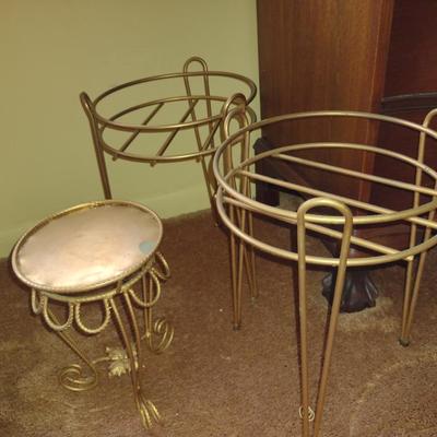 Collection of Metal Plant Stands