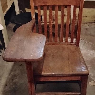 Vintage Wooden Desk Chair from local school
