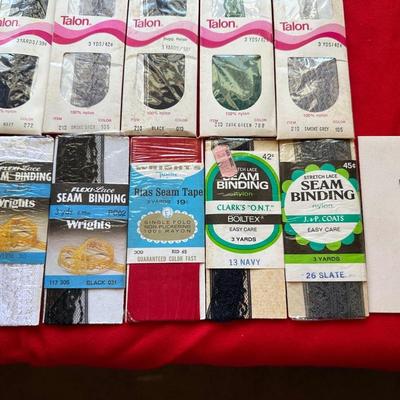 SEWING THREAD, SEAM TAPE, SEAM BINDING AND MORE