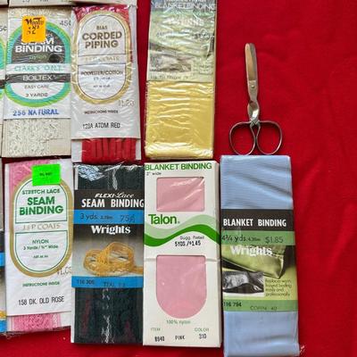 SEAM BINDING, SEAM TAPE, THREAD AND MORE