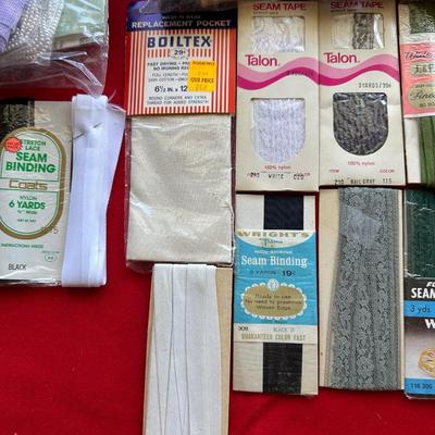 SEWING THREAD, SEAM TAPE, SEAM BINDING AND MORE