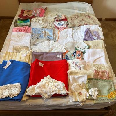 DOILIES, LARGE PIECES OF FABRIC AND MORE