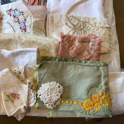 DOILIES, LARGE PIECES OF FABRIC AND MORE