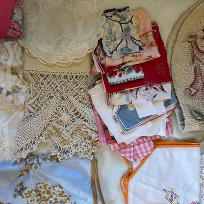 DOILIES, LARGE PIECES OF FABRIC AND MORE