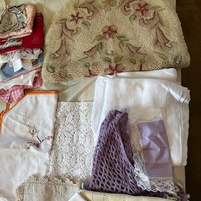 DOILIES, LARGE PIECES OF FABRIC AND MORE
