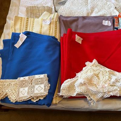 DOILIES, LARGE PIECES OF FABRIC AND MORE