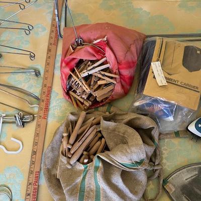 SKIRT MARKER, IRON, PANT STRETCHERS, HANGERS, FABRIC AND MATERIAL