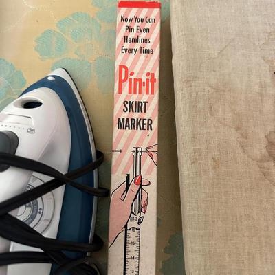 SKIRT MARKER, IRON, PANT STRETCHERS, HANGERS, FABRIC AND MATERIAL