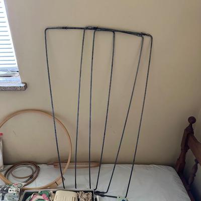 FABRIC, PANT STRETCHERS, IRON, SEWING PATTERNS AND MUCH MORE