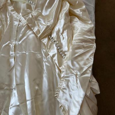 VINTAGE WEDDING DRESS AND LADIES COAT