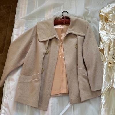 VINTAGE WEDDING DRESS AND LADIES COAT