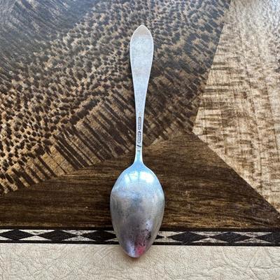 STERLING SILVER SPOONS AND STERLING SILVER BASKET WITH GLASS BOWL INSERT CANDY DISH WITH HANDLE