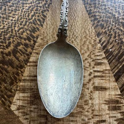 LARGE VINTAGE STERLING SILVER SPOON