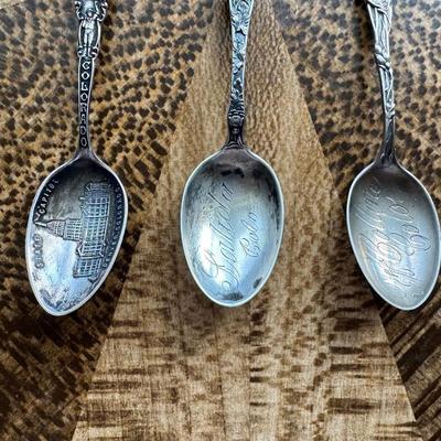 VINTAGE STERLING SILVER COLORADO COLLECTORS SPOONS