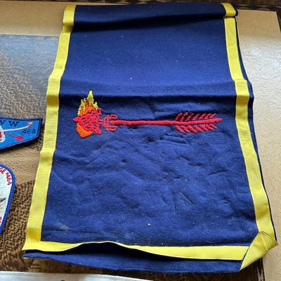 VINTAGE BOY SCOUTS ORDER OF THE ARROW SASH AND PATCHES