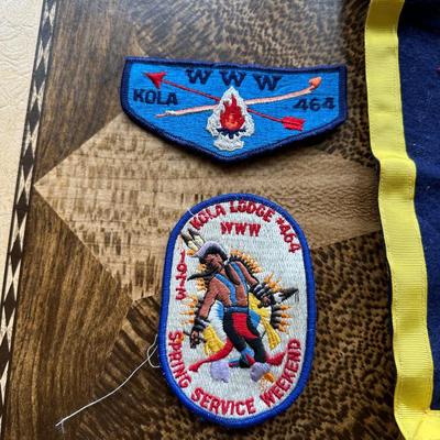 VINTAGE BOY SCOUTS ORDER OF THE ARROW SASH AND PATCHES