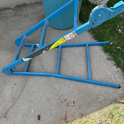 VERSALADDER AND PLASTIC TRASH CAN