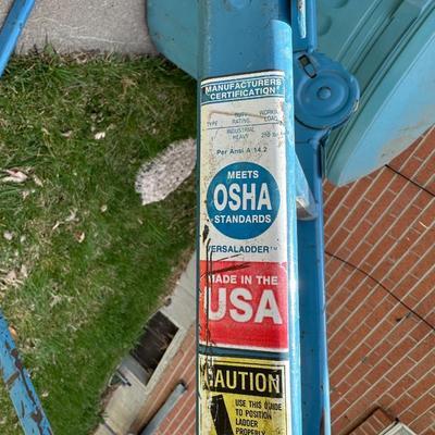 VERSALADDER AND PLASTIC TRASH CAN