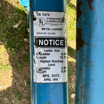 VERSALADDER AND PLASTIC TRASH CAN