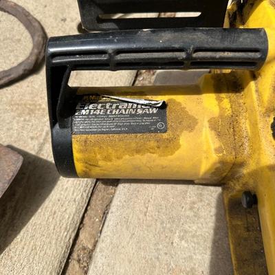 ELECTRIC CHAIN SAW, WEDGES, AXE HEADS, HAND TOOLS, ETC