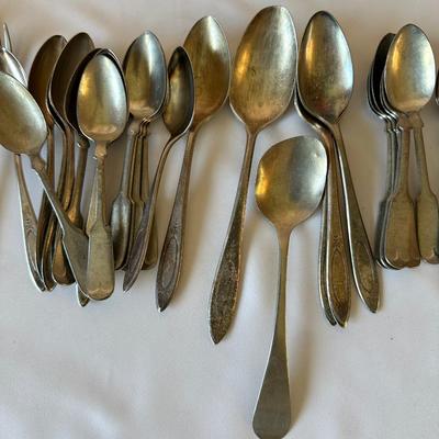 SILVER PLATED FLATWARE MIXED LOT