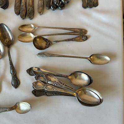 SILVER PLATED FLATWARE MIXED LOT